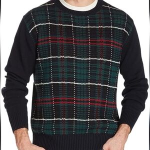 Weatherproof Vintage Men's Tartan Plaid Crewneck Sweater XL